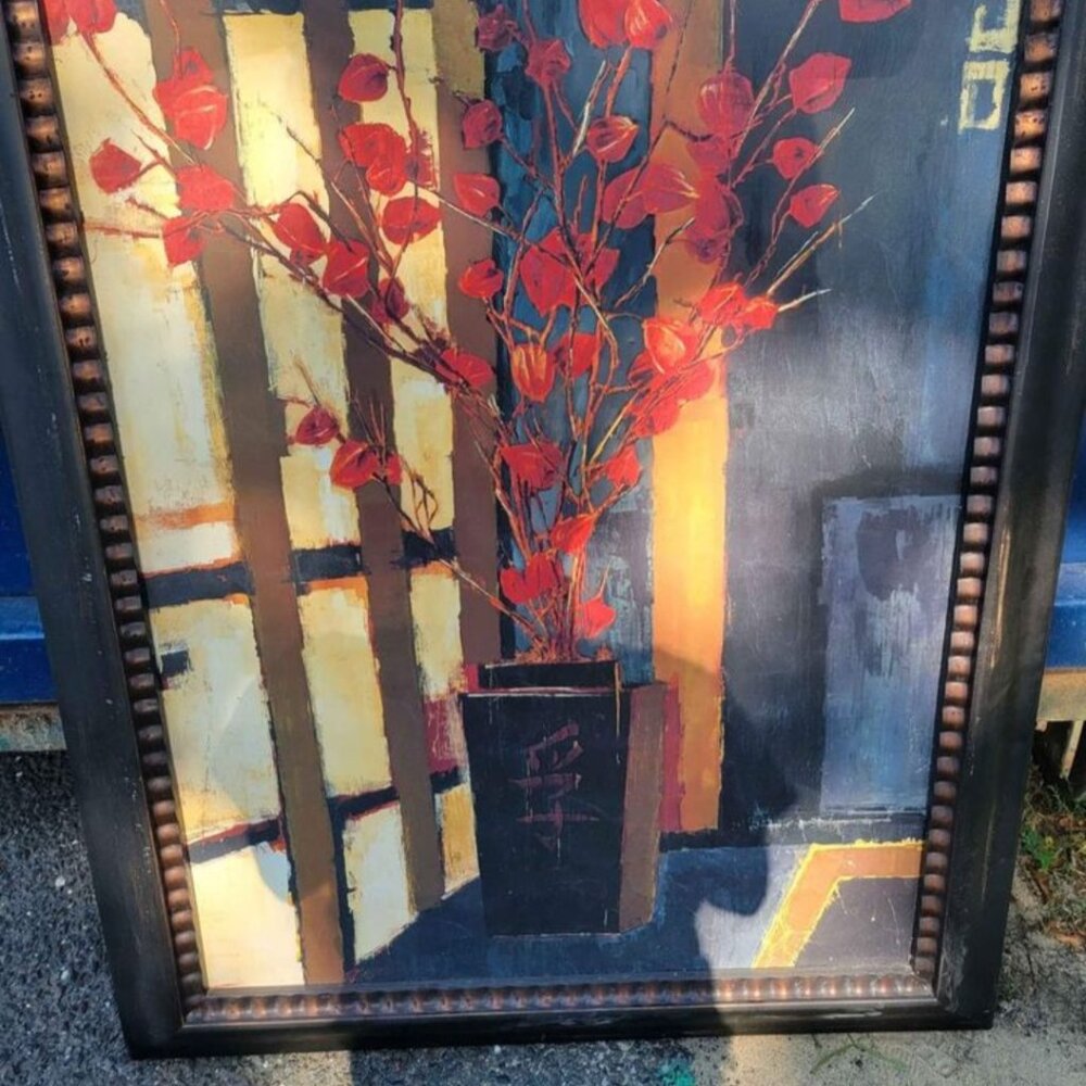 Japanese Lantern painting and framed
